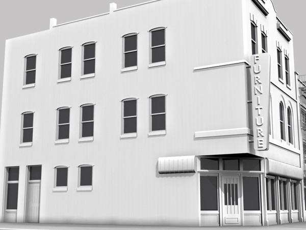 city block obj - Main Street by Dave777